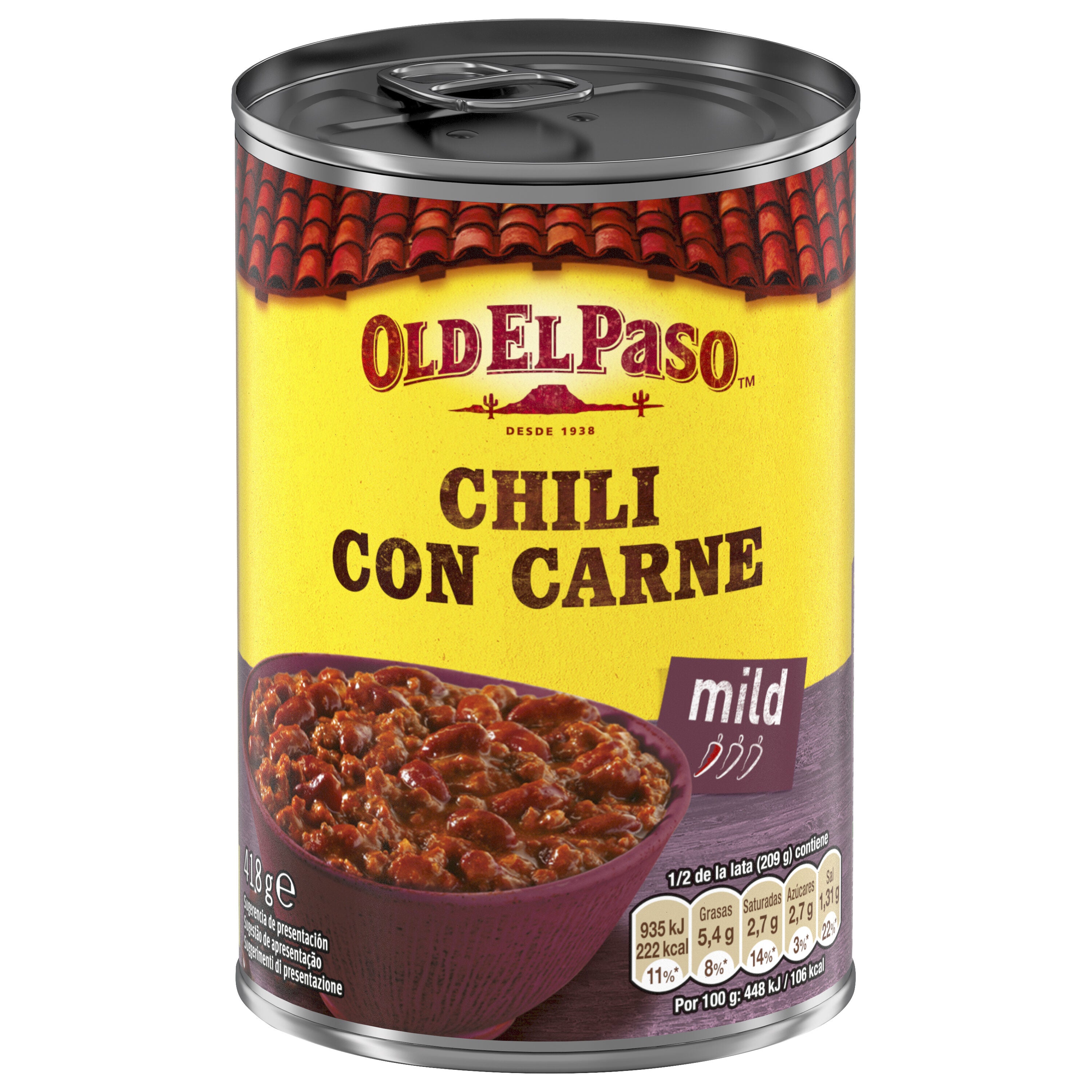 Chili c/ carne Old paso 418g