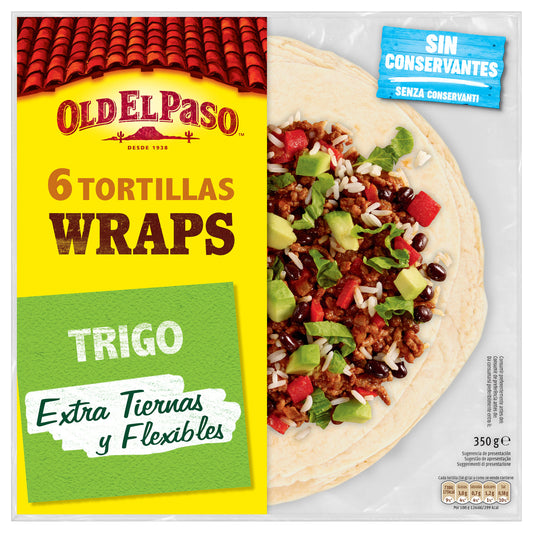 Tortilla wrap de trigo Old paso p6 350g La Despensa