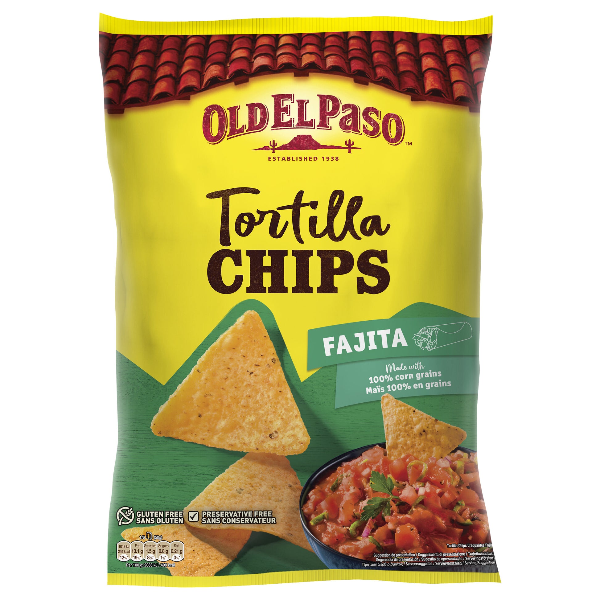 Snacks chips fajitas Old paso 185g