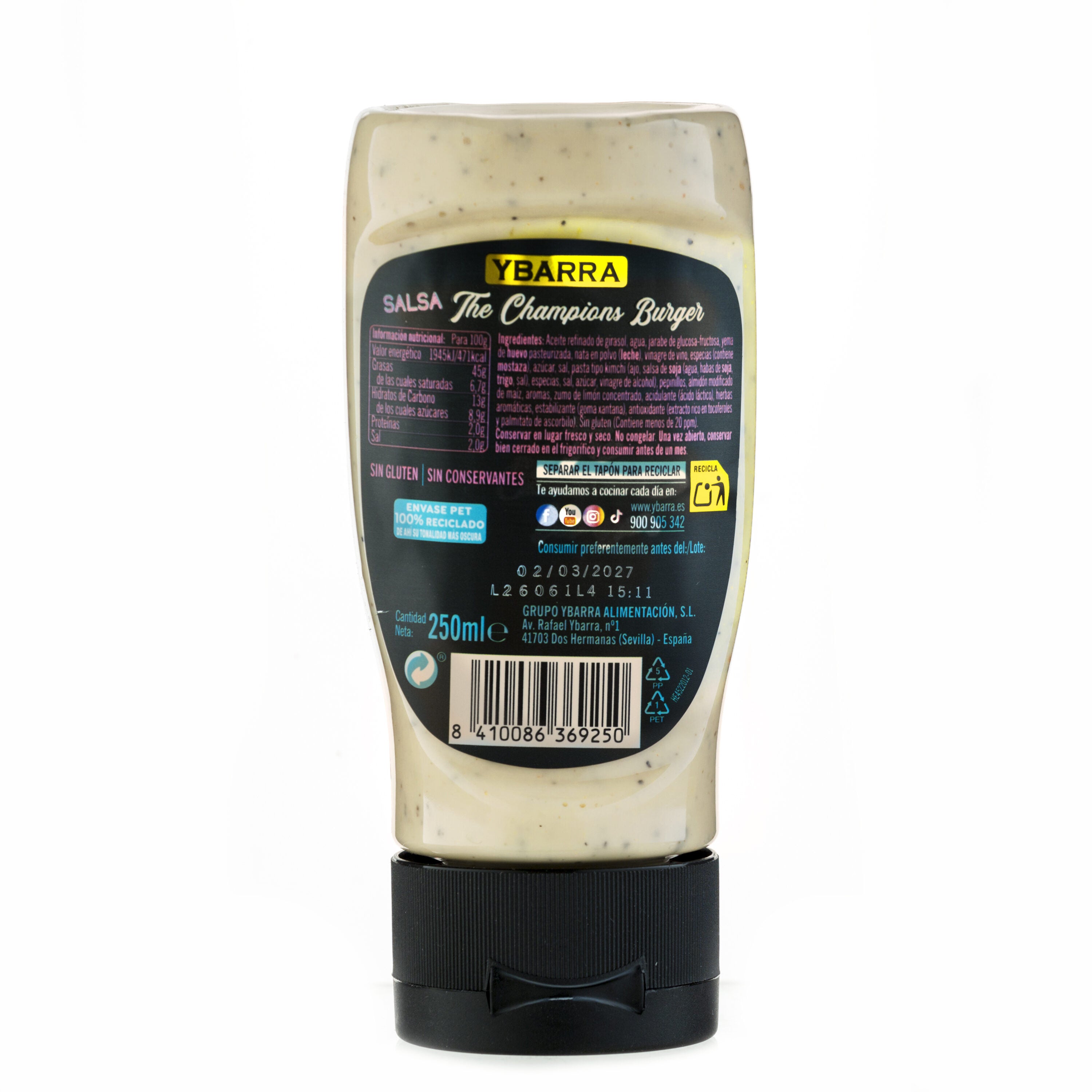 Salsa champion burguer Ybarra 250ml