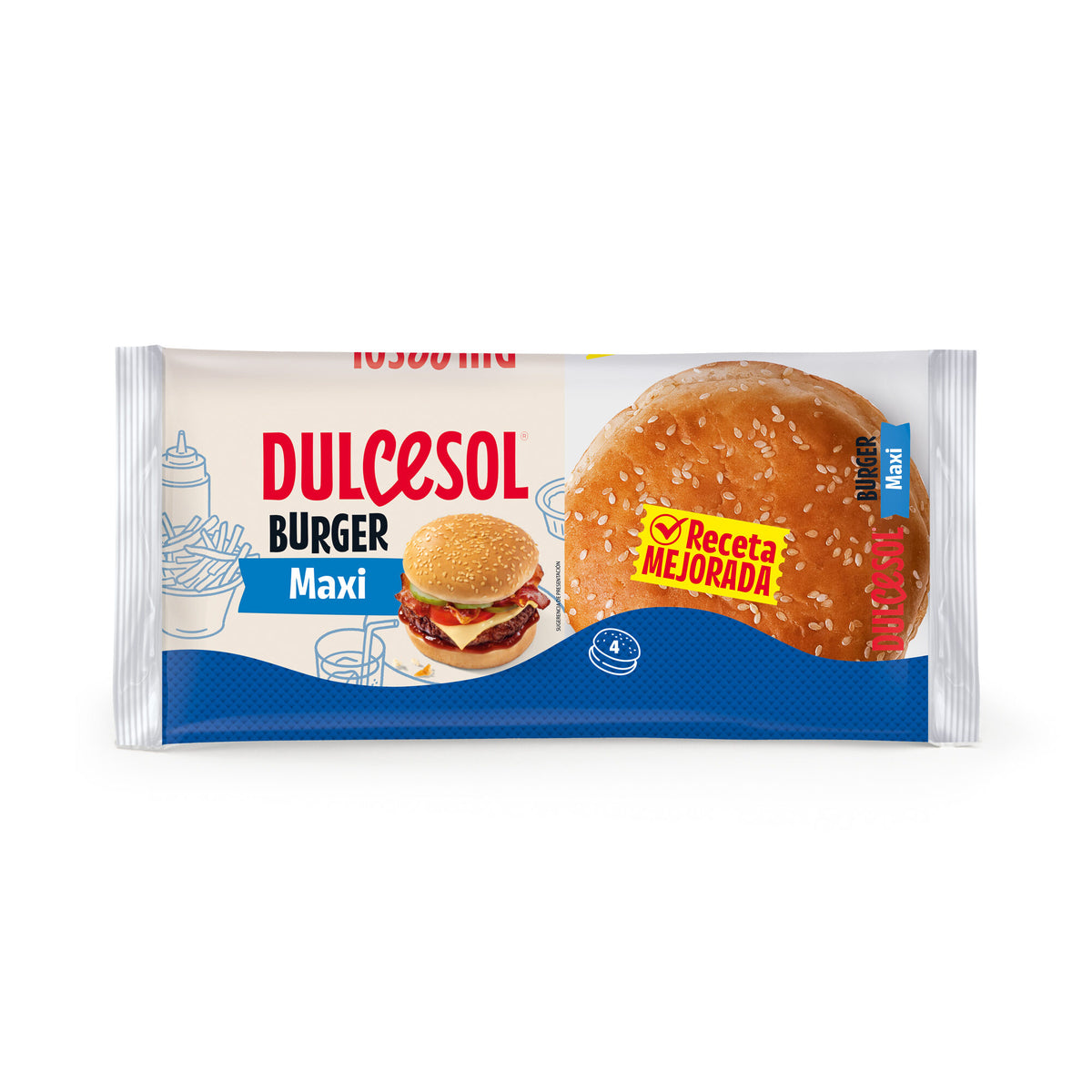 Pan hamburguesa maxi Dulcesol p4 300g