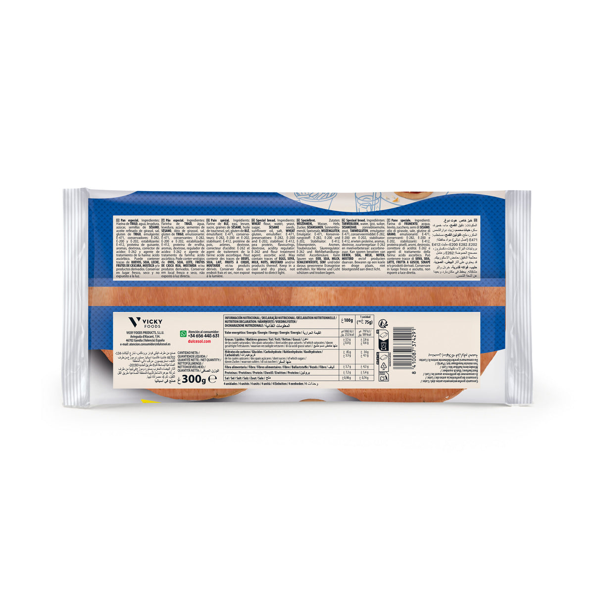 Pan hamburguesa maxi Dulcesol p4 300g