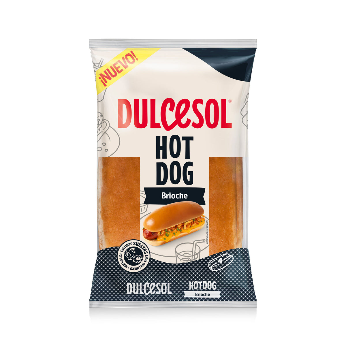 Pan perrito brioche Dulcesol p4 250g