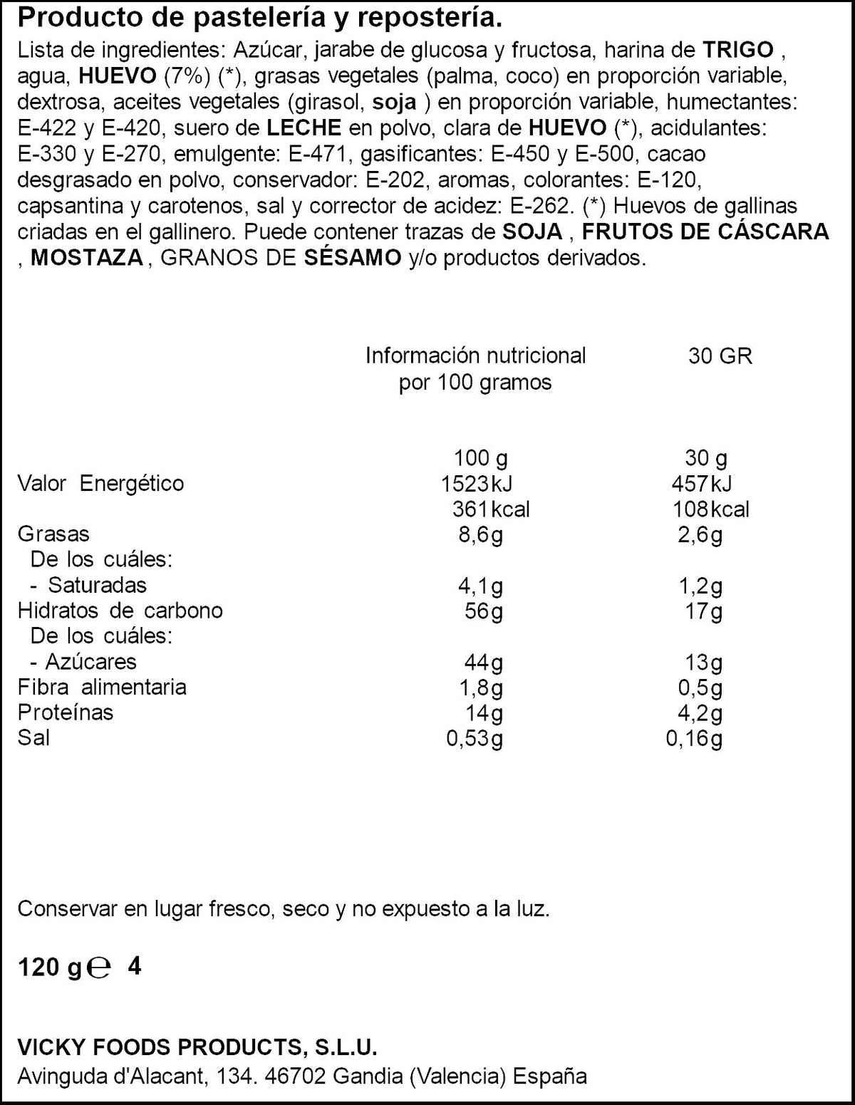 Bizcocho bulgaro rojo fini Dulcesol p4 120g