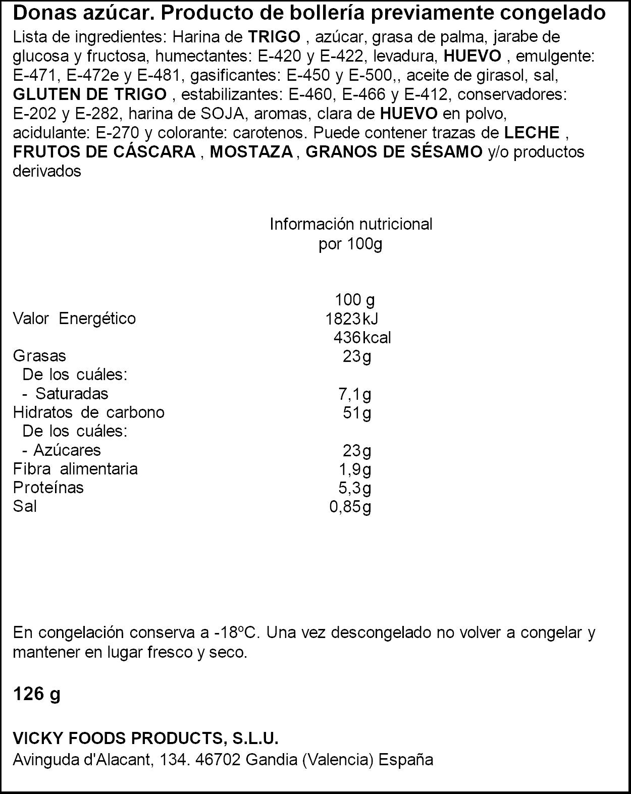Soles azucar Dulcesol  3u 126g