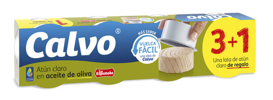 Atun claro aceite de oliva Calvo p3+1 52g/u escurr La Despensa