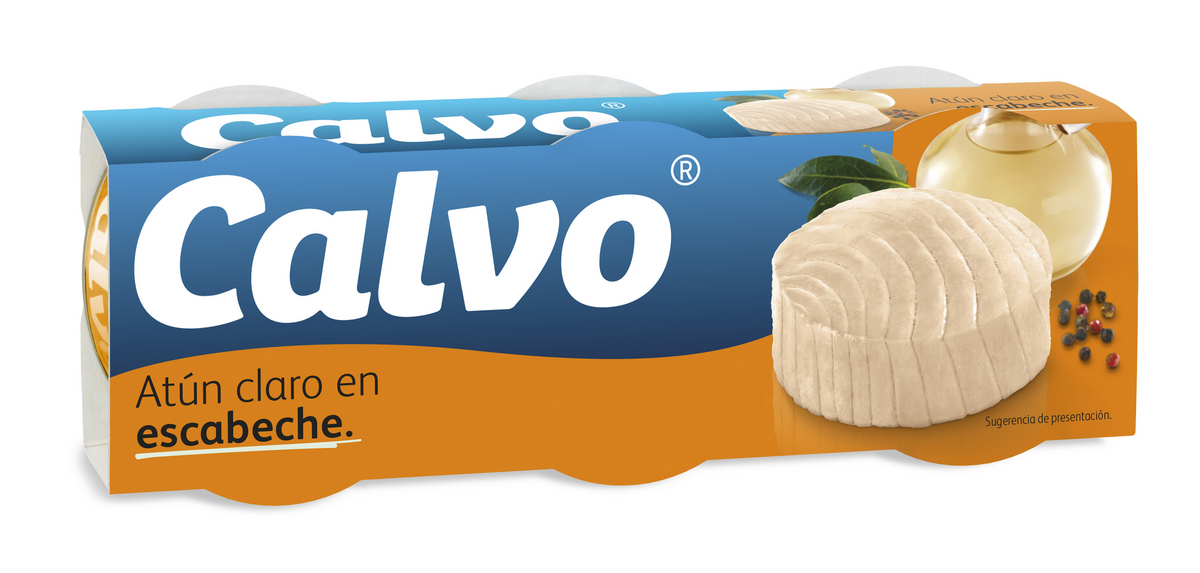 Atun claro escabeche lata Calvo p3 156g escur