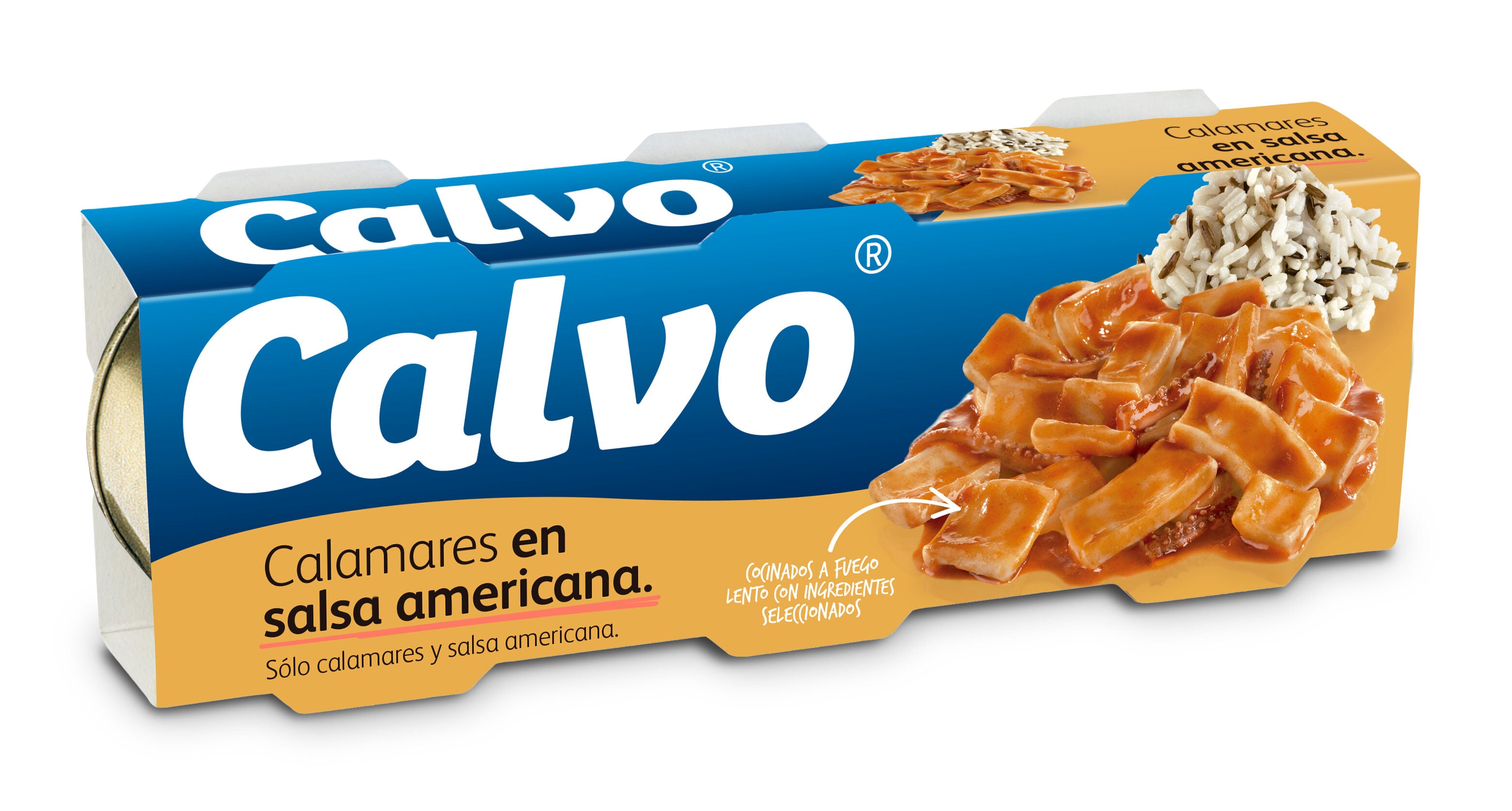 Calamar salsa americana lata Calvo p3 48g/u escurr