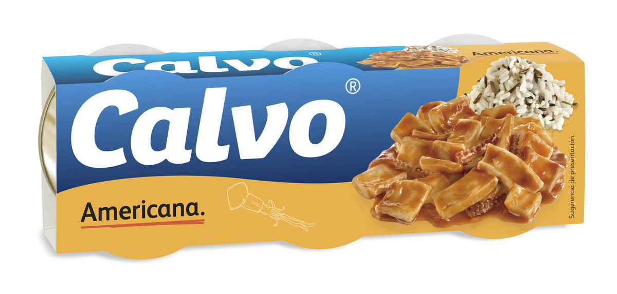 Calamar salsa americana lata Calvo p3 48g/u escurr
