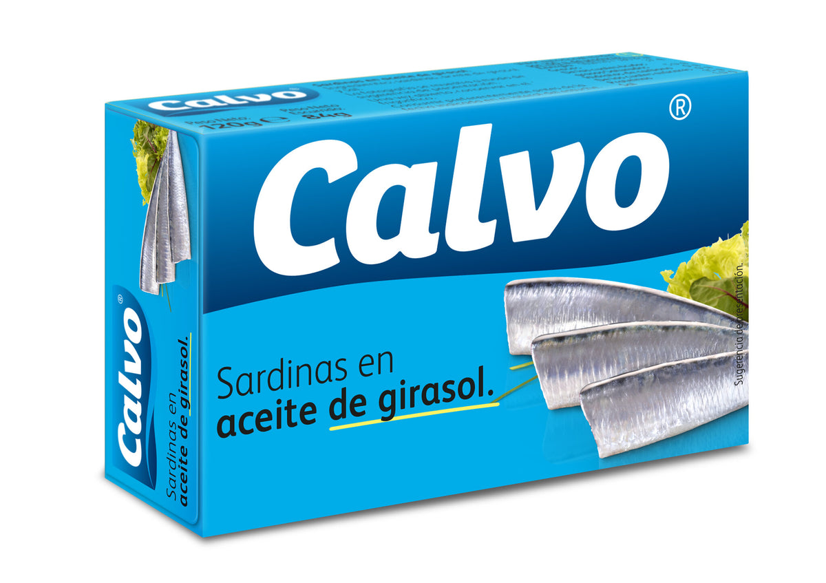 Sardina aceite vegetal r-125 lata Calvo 84g escurr