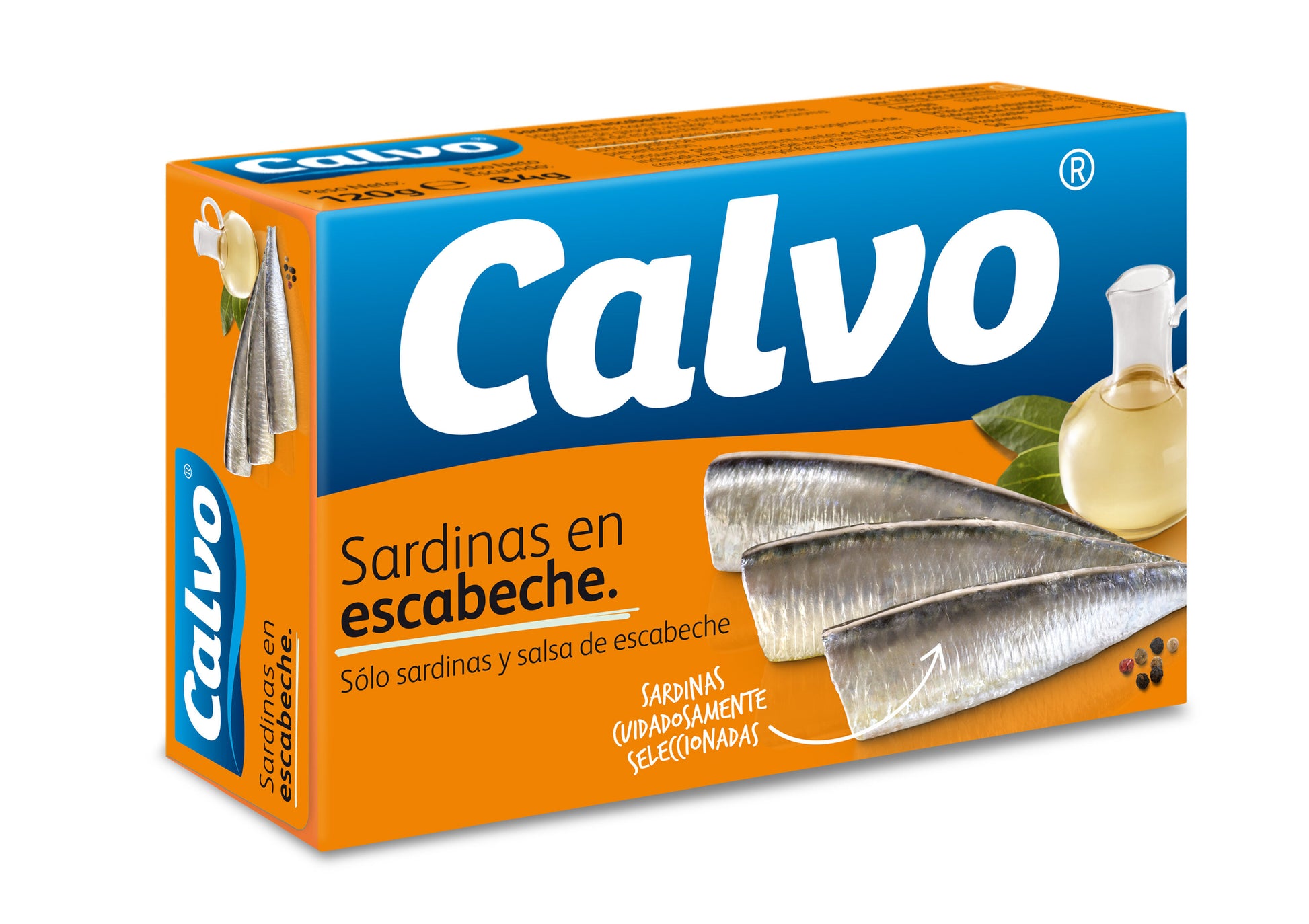 Sardina escabeche  r-125 lata Calvo 84g escurr