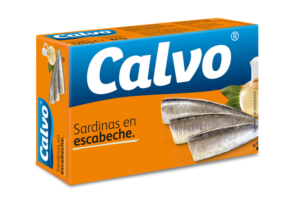 Sardina escabeche  r-125 lata Calvo 84g escurr