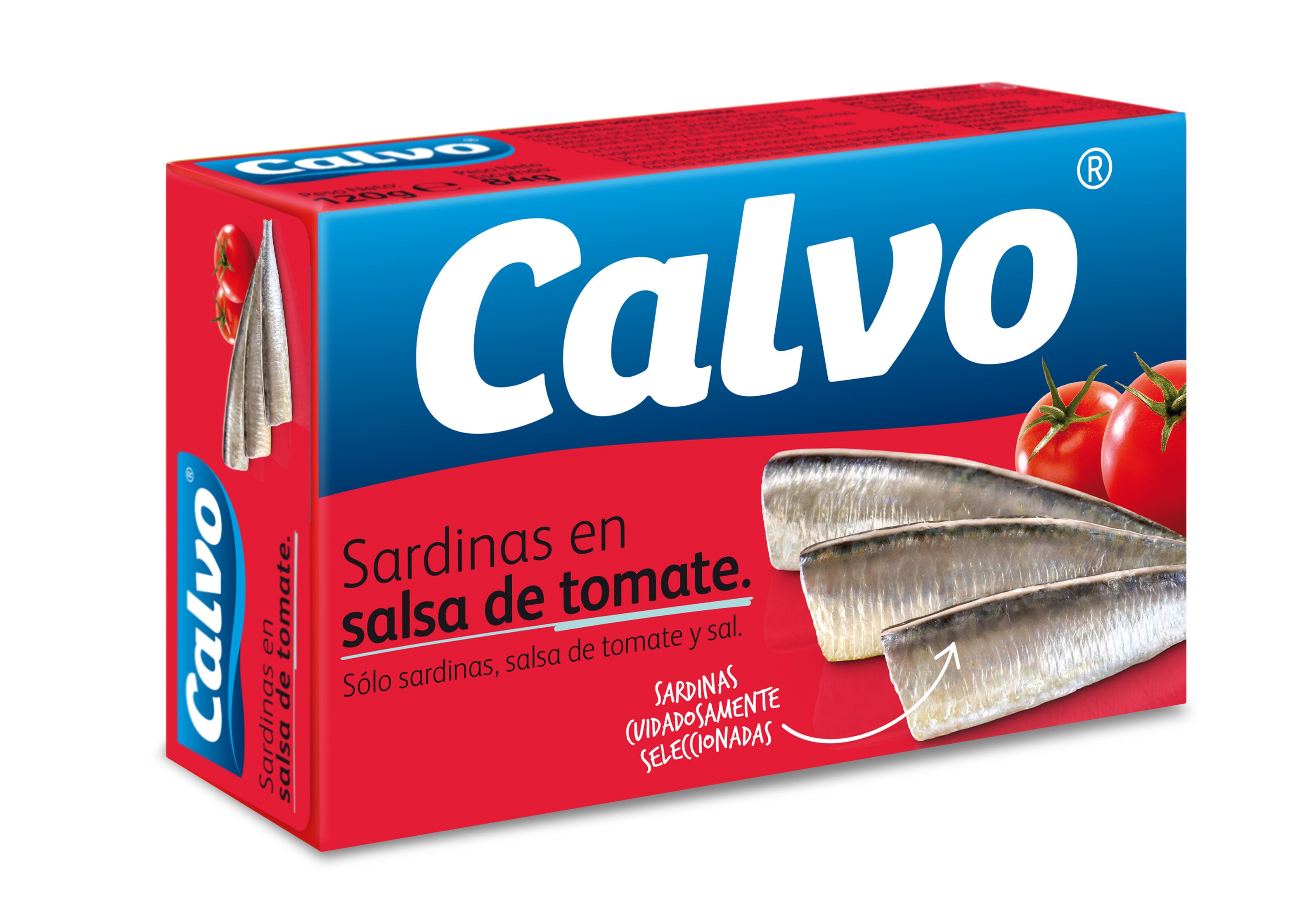 Sardina tomate rr-125 lata Calvo 84g escurr