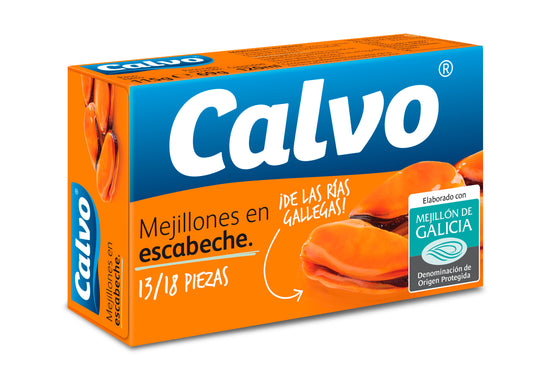 Mejillon escabeche 13/18 lata Calvo 69g escurr La Despensa