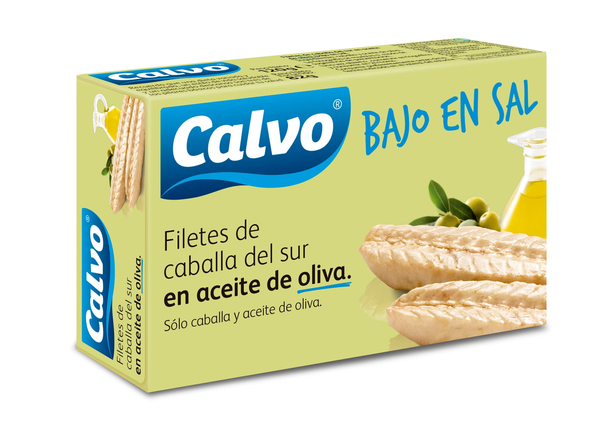 Filete caballa aceite oliva b/sal Calvo 82g escurr