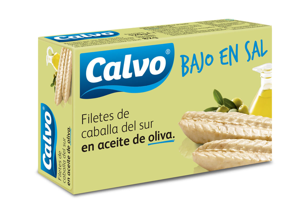 Filete caballa aceite oliva b/sal Calvo 82g escurr