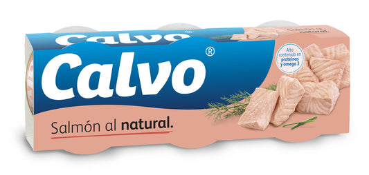 Salmon natural r80 lata Calvo p3 56g/u escurr La Despensa