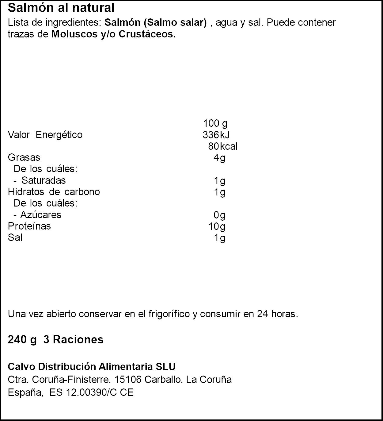 Salmon natural r80 lata Calvo p3 56g/u escurr