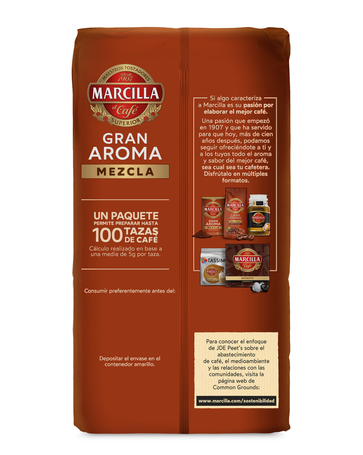Cafe molido mezcla Marcilla 500g