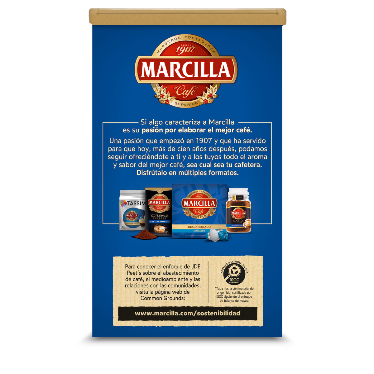 Café molido mezcla descafeinado Marcilla 200g