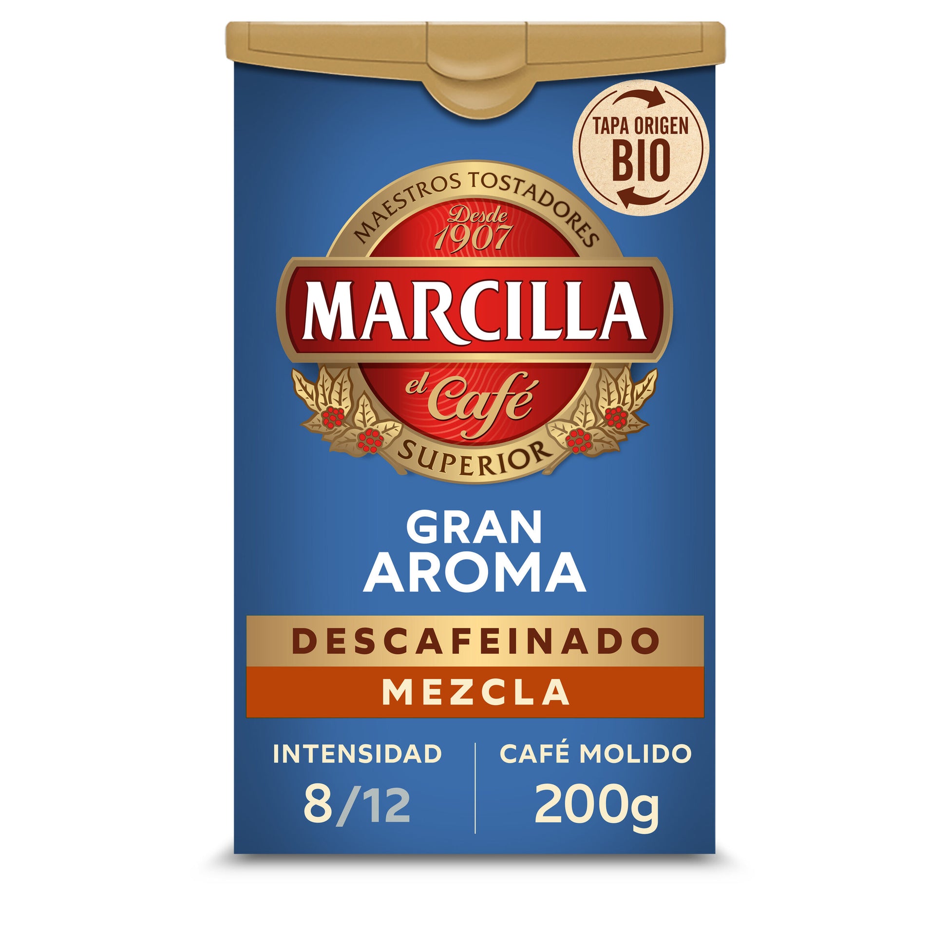 Café molido mezcla descafeinado Marcilla 200g