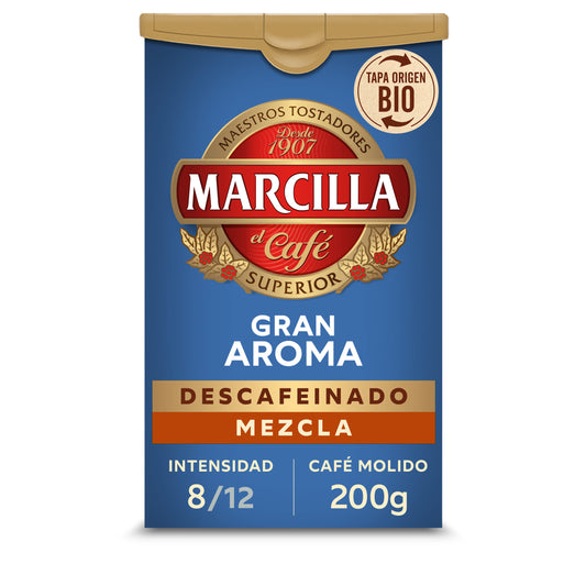 Café molido mezcla descafeinado Marcilla 200g La Despensa