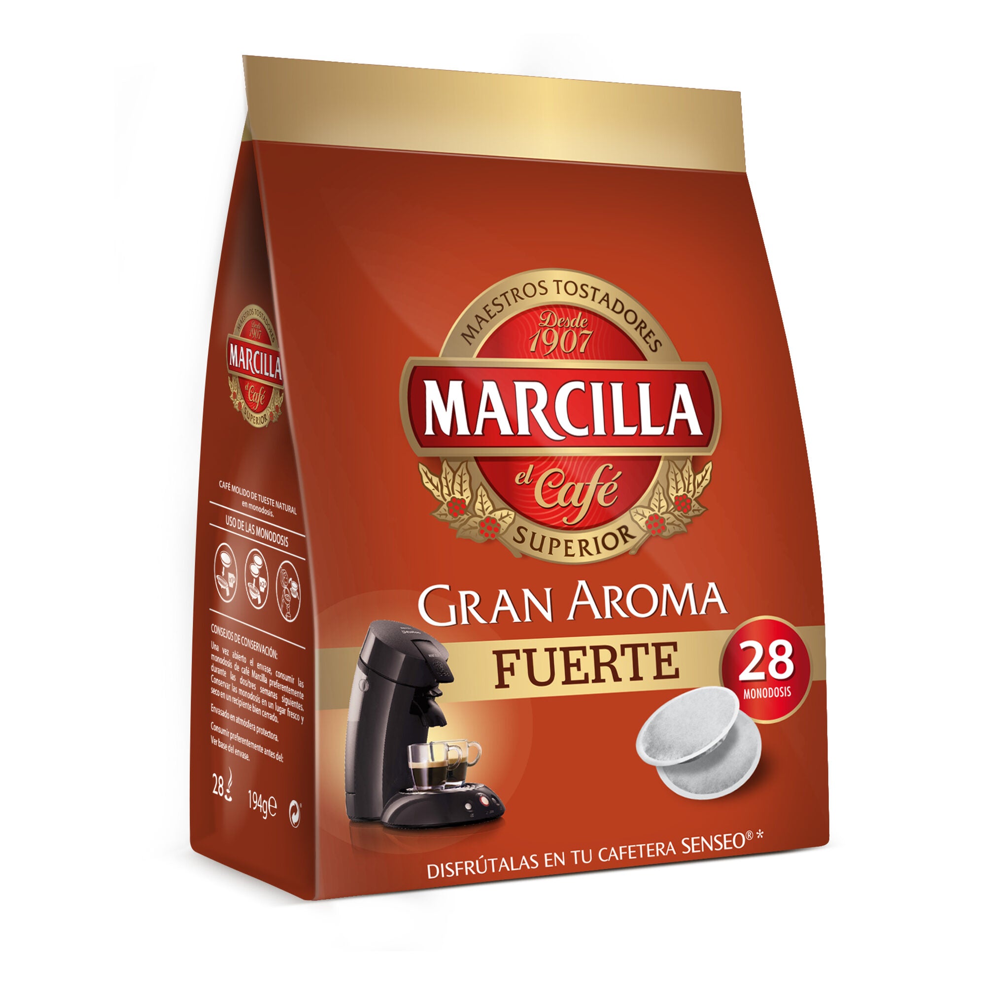 Café cápsula fuerte Marcilla p28 194g