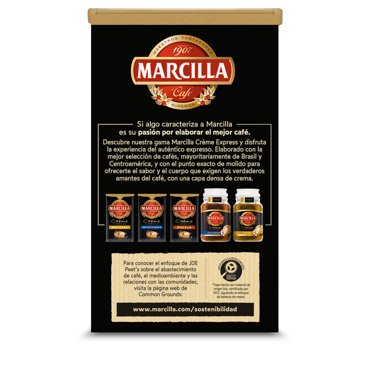 Café molido mezcla mezcla crème express Marcilla 250g