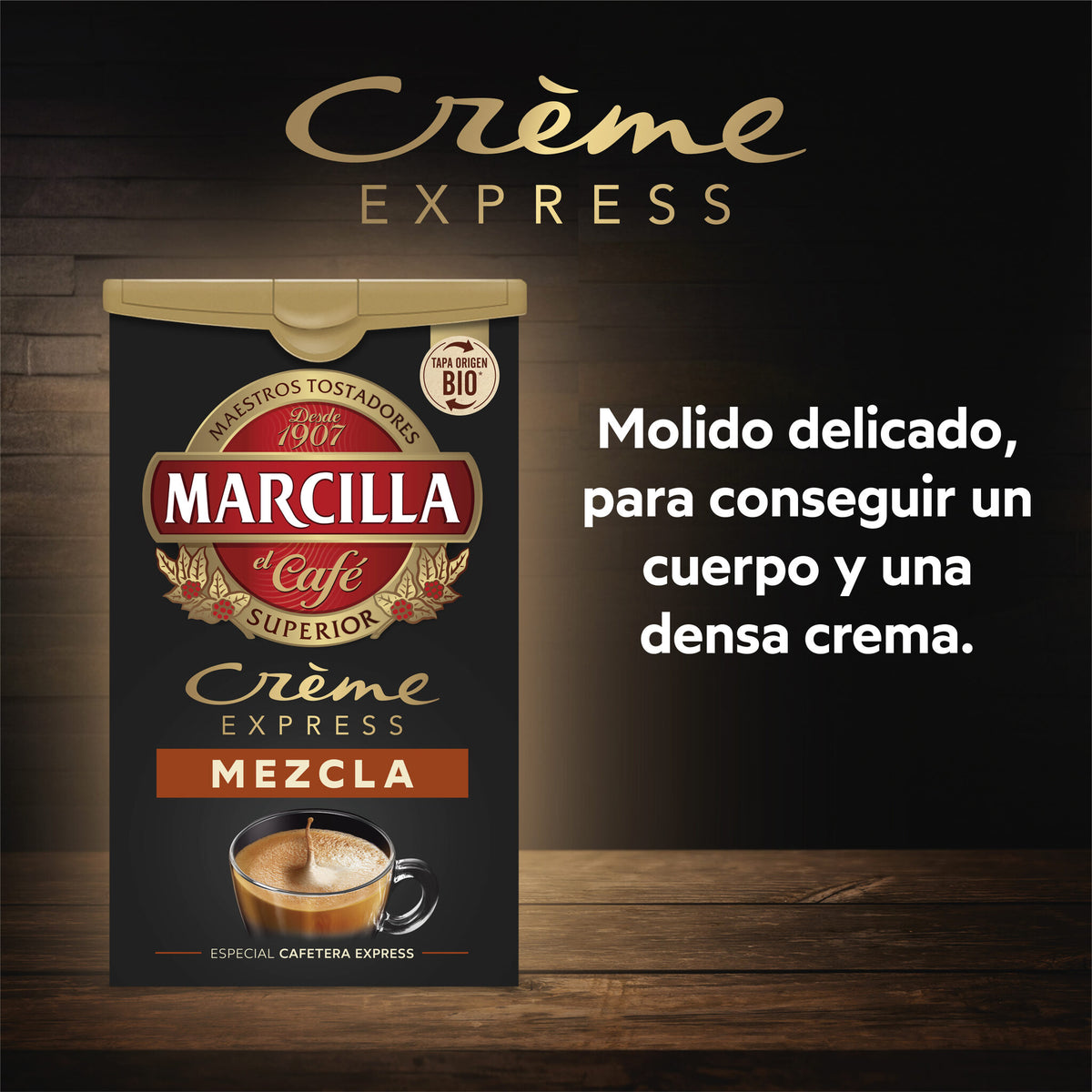Café molido mezcla mezcla crème express Marcilla 250g