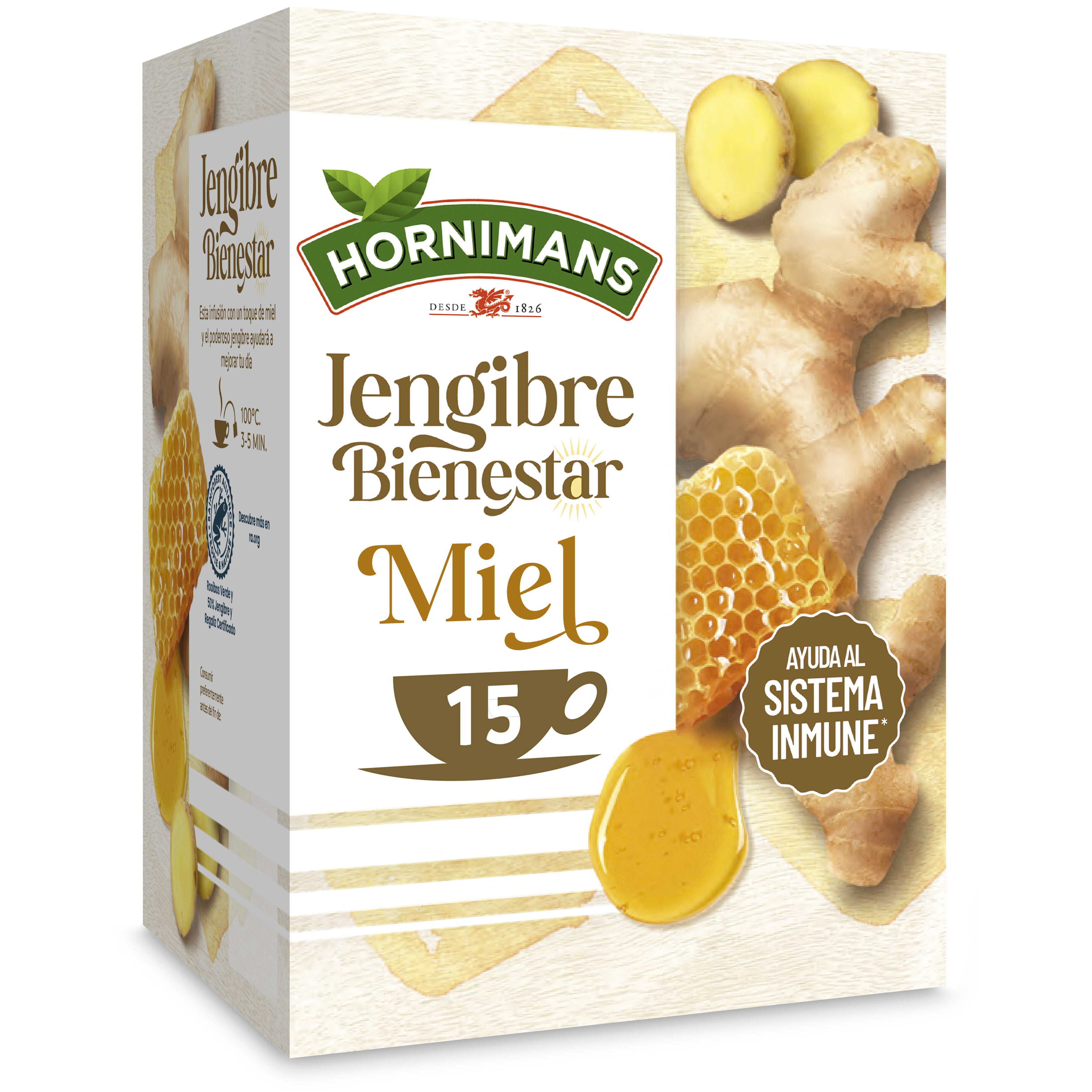 Infusión jengibre/miel Hornimans p15