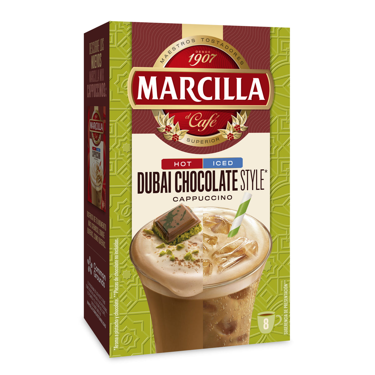 Cafe soluble capuccino choco dubai Marcilla p8 142g