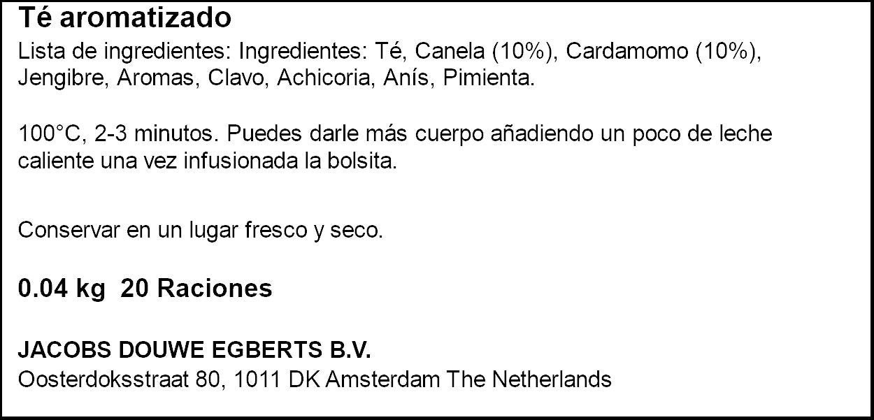 Té chai c/especias Hornimans p20