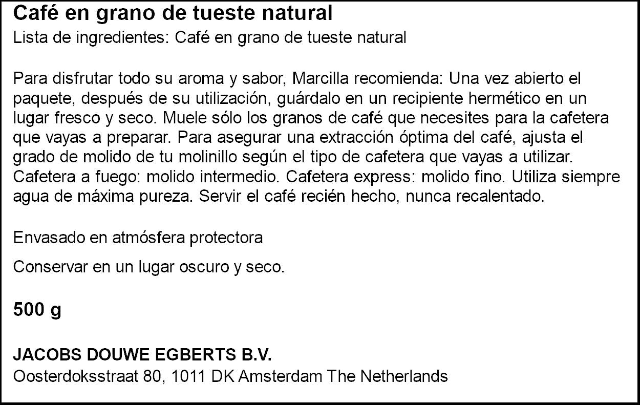 Café grano natural Marcilla 500g