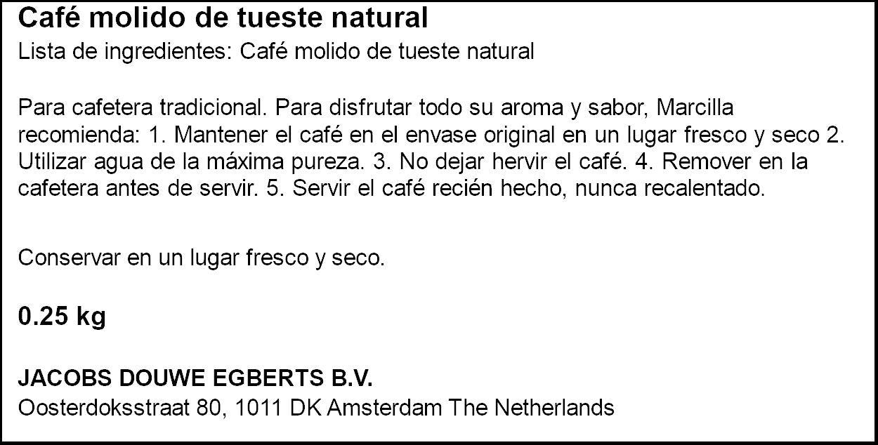 Café molido natural Marcilla 250g