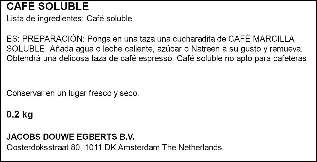 Café soluble natural creme express Marcilla 200g
