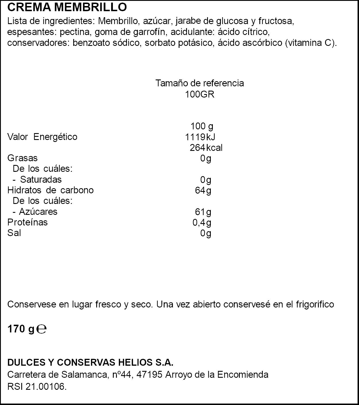 Membrillo picos Helios p8 170g