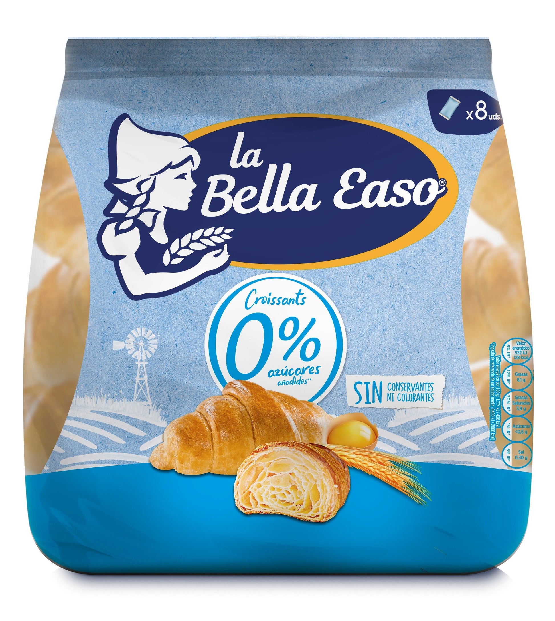 Croissant s/azúcar 0% Bella easo 8u