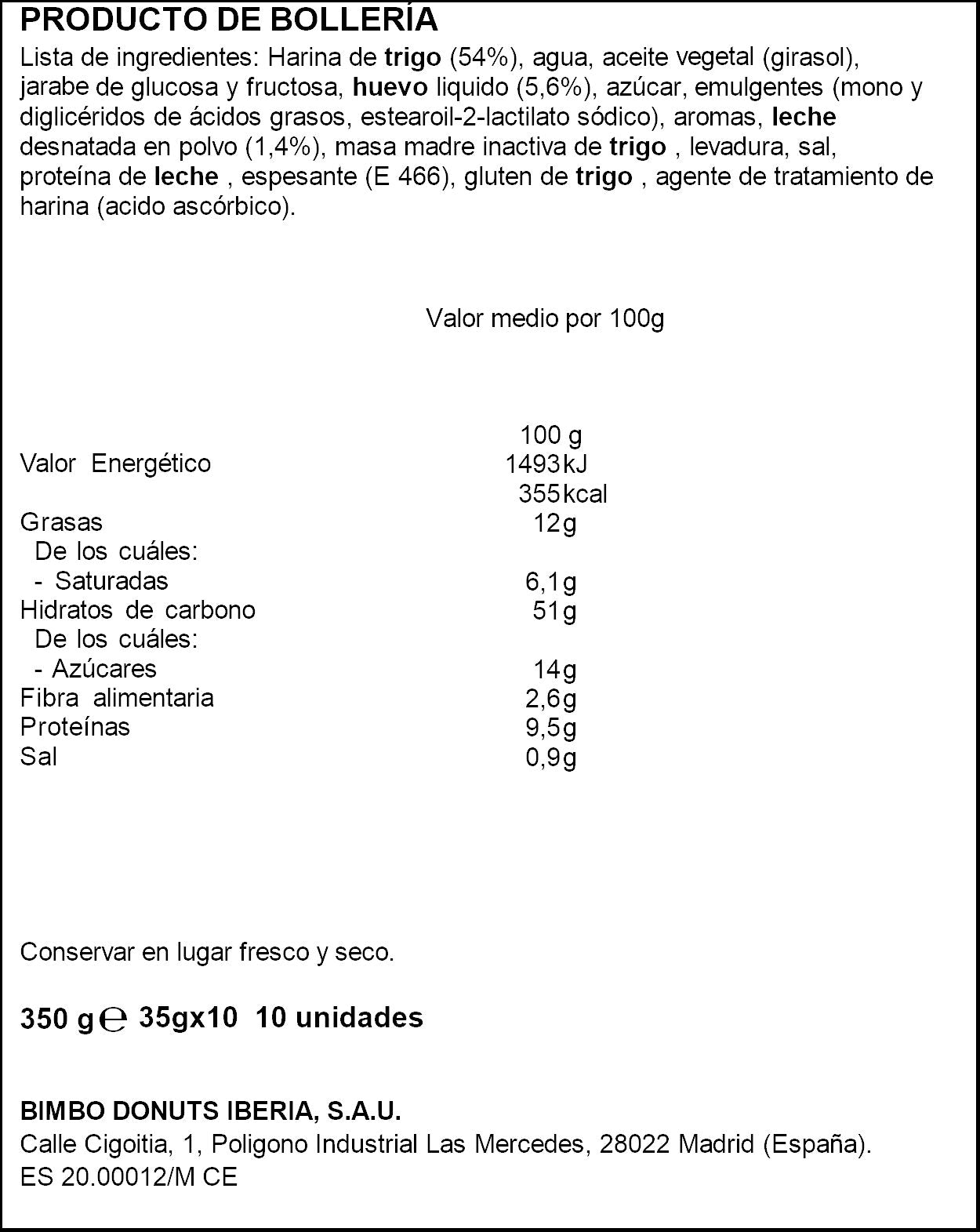 Pan de leche  la Bella easo 350g