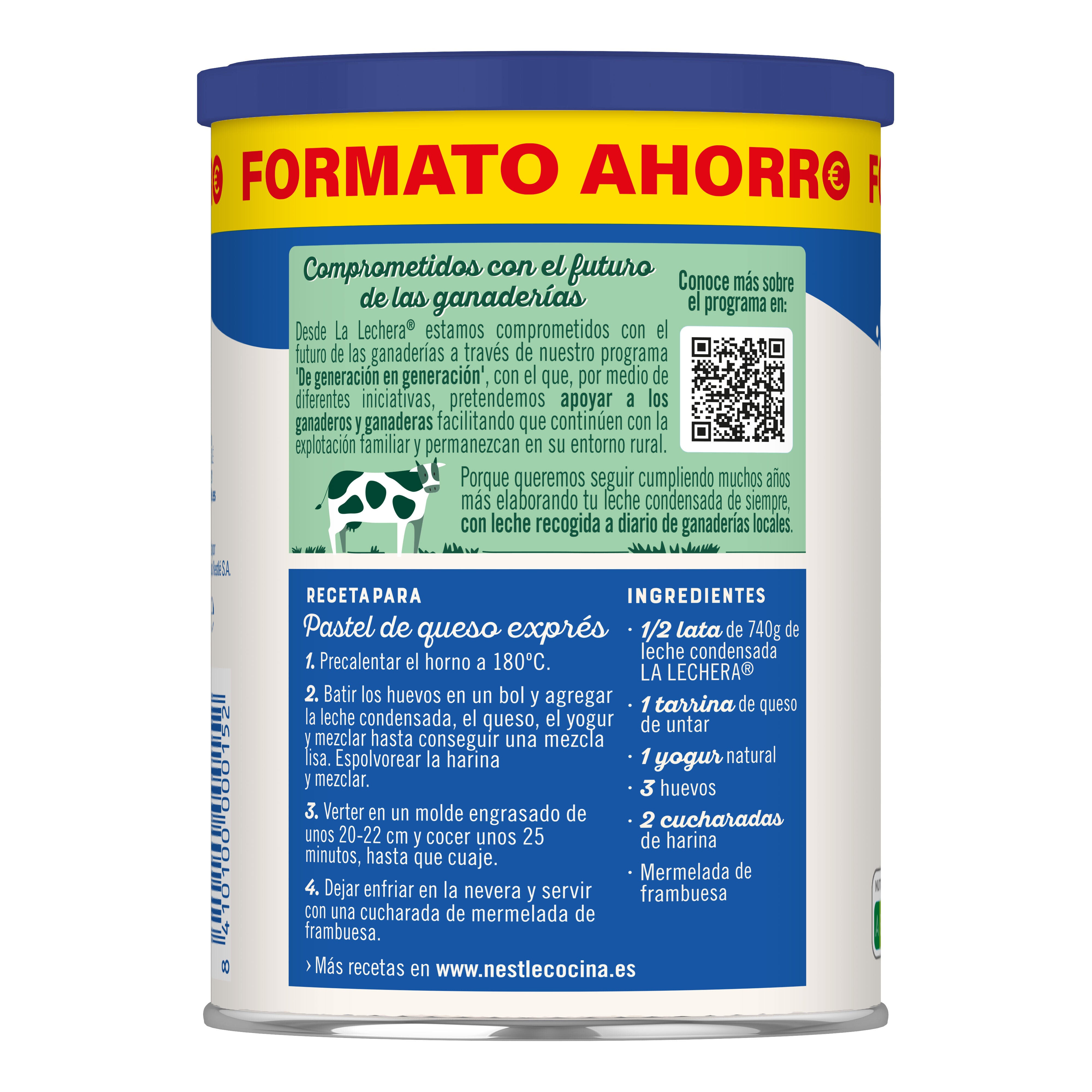 Leche condensada entera  La lechera 740g