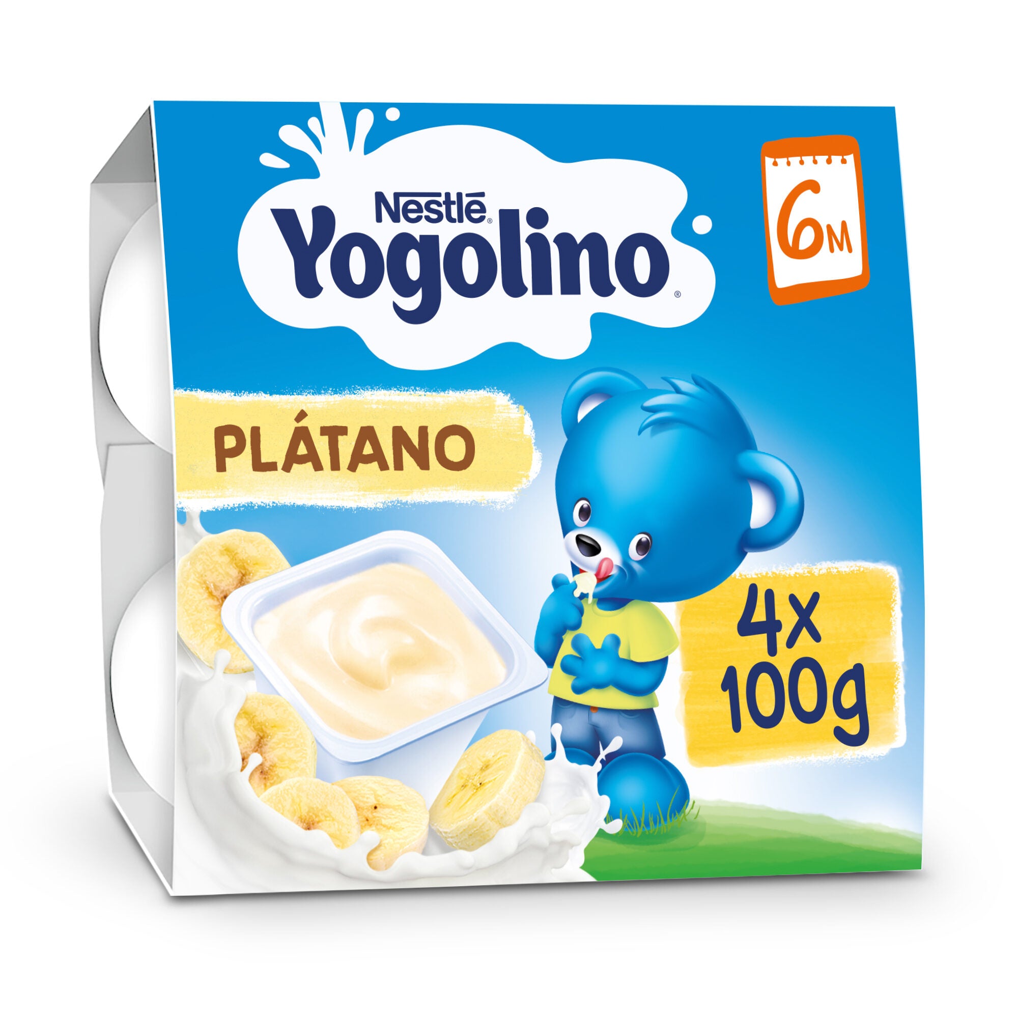 Yogur yogolino plátano postre lácteo Nestle p-4 100g
