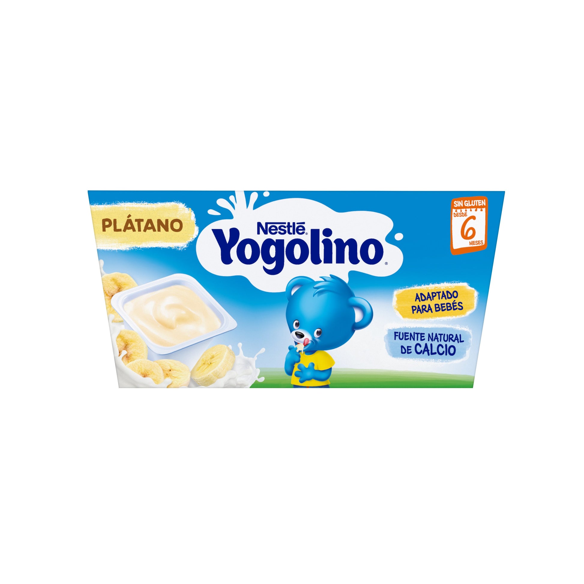 Yogur yogolino plátano postre lácteo Nestle p-4 100g