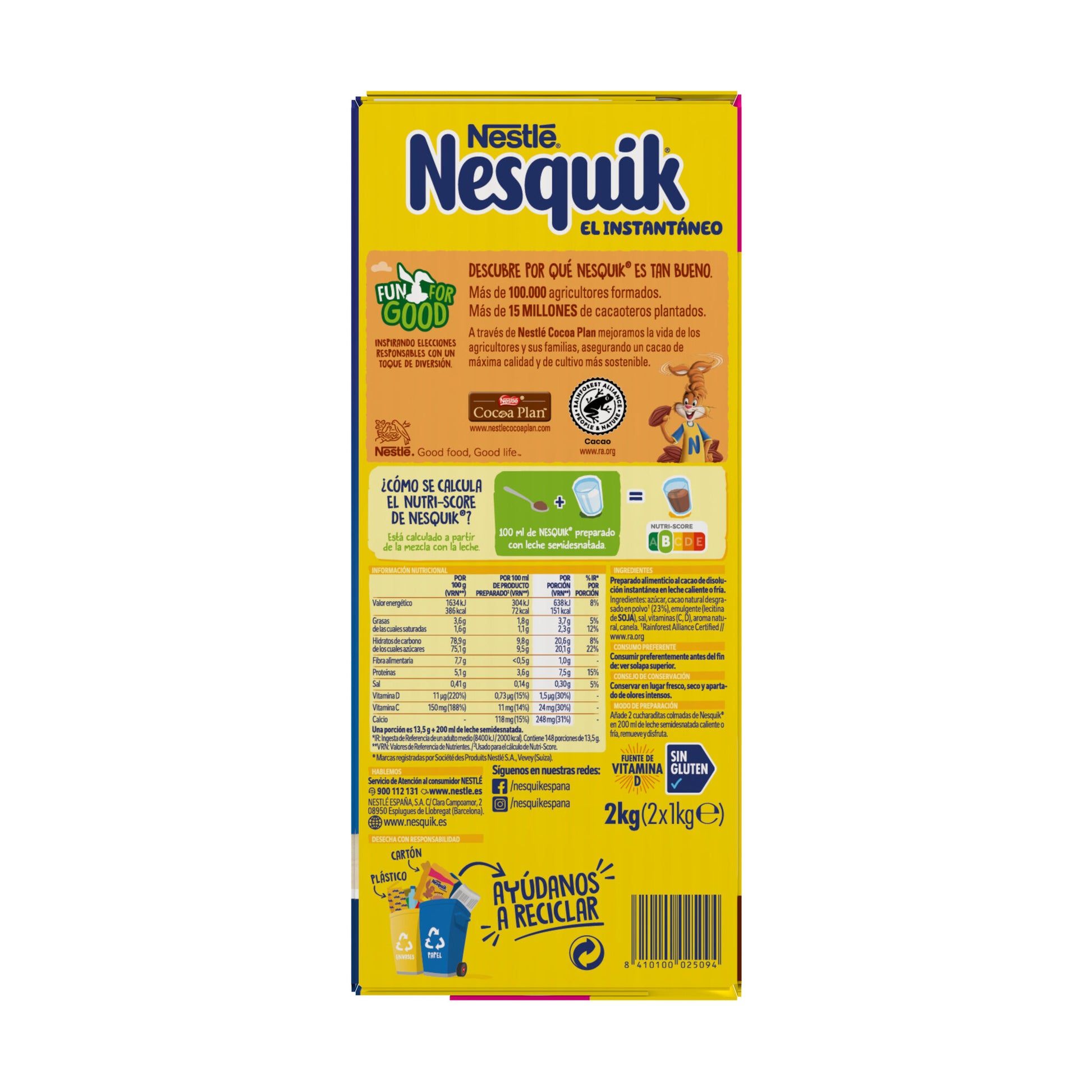 Cacao soluble estuche Nesquik 2kg