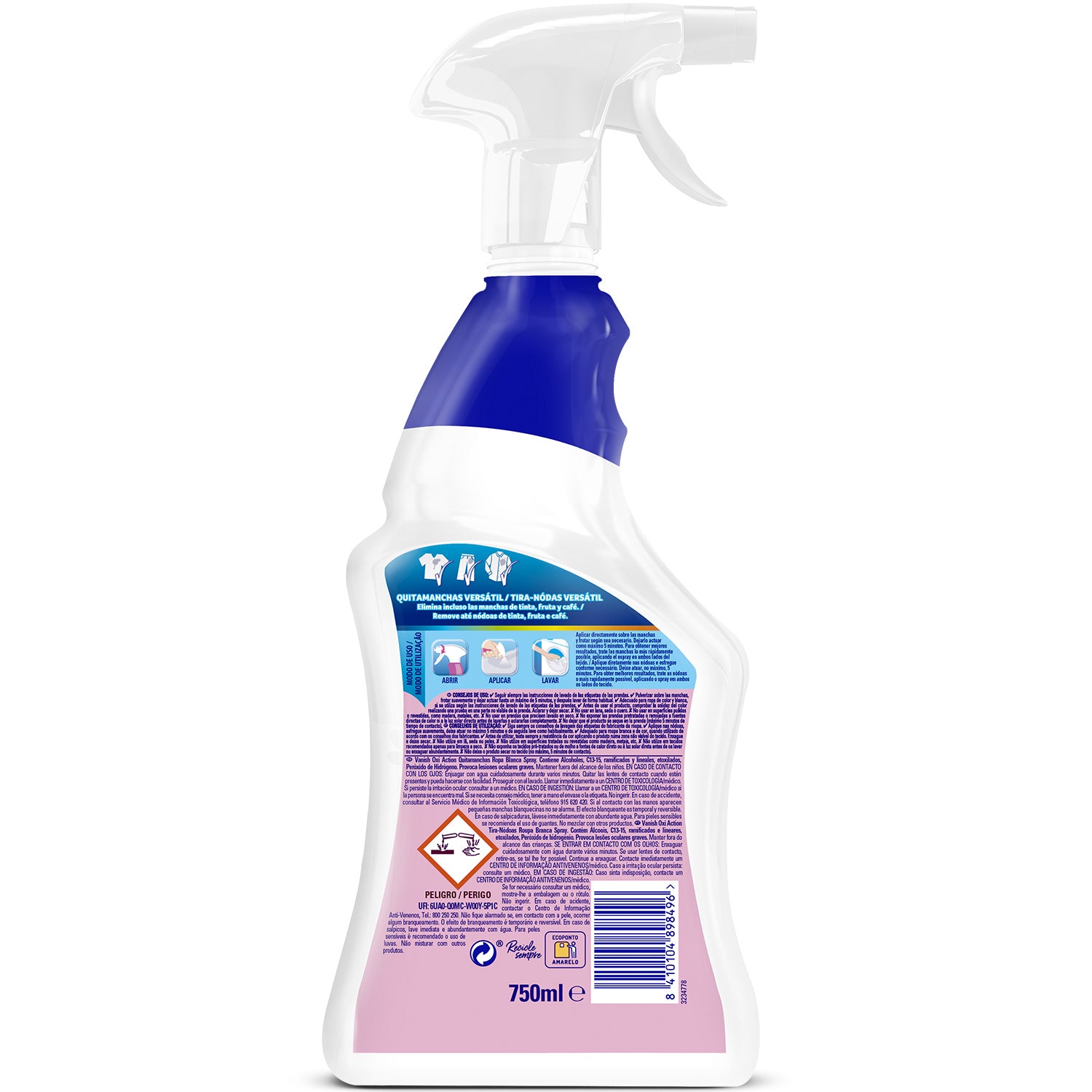 Quitamanchas spray ropa blanca Vanish 750ml