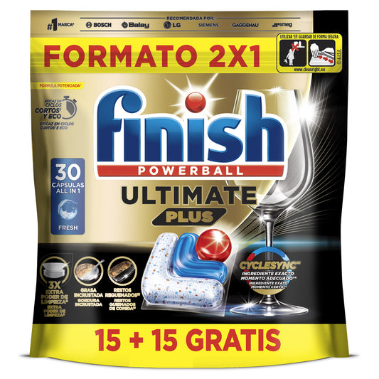 Lavavajillas cápsulas ultimate plus Finish 15+15 La Despensa