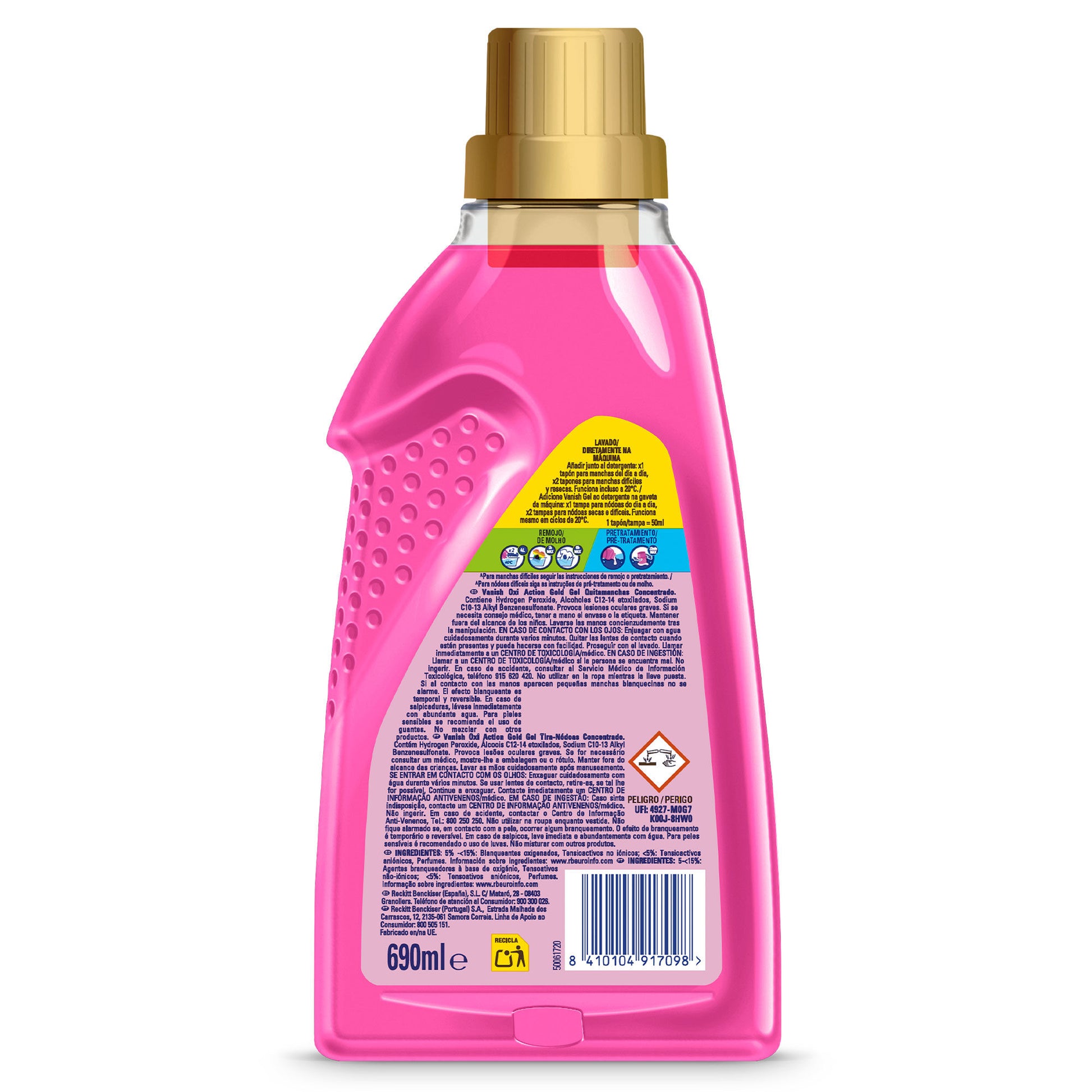 Quitamanchas gel gold pink Vanish  690ml