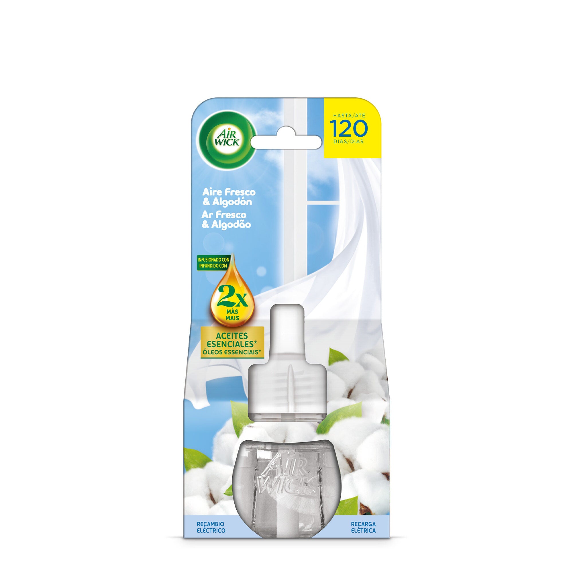 Ambientador eléctrico aire fresco & algodón Airwick 19ml