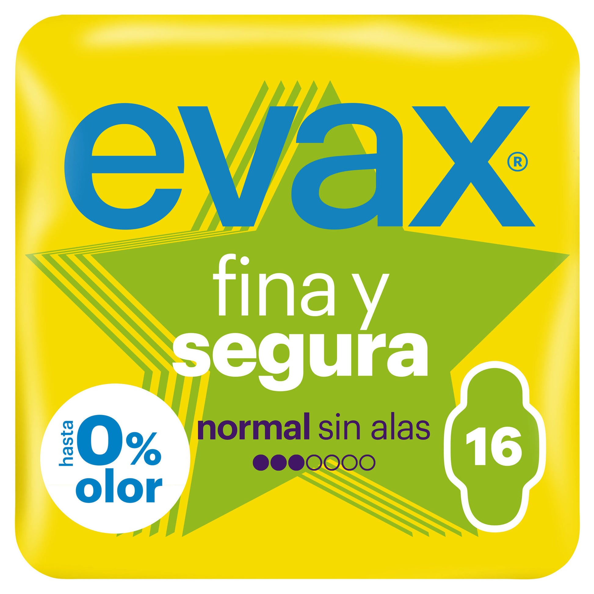 Compresa normal fina y segura Evax 16u