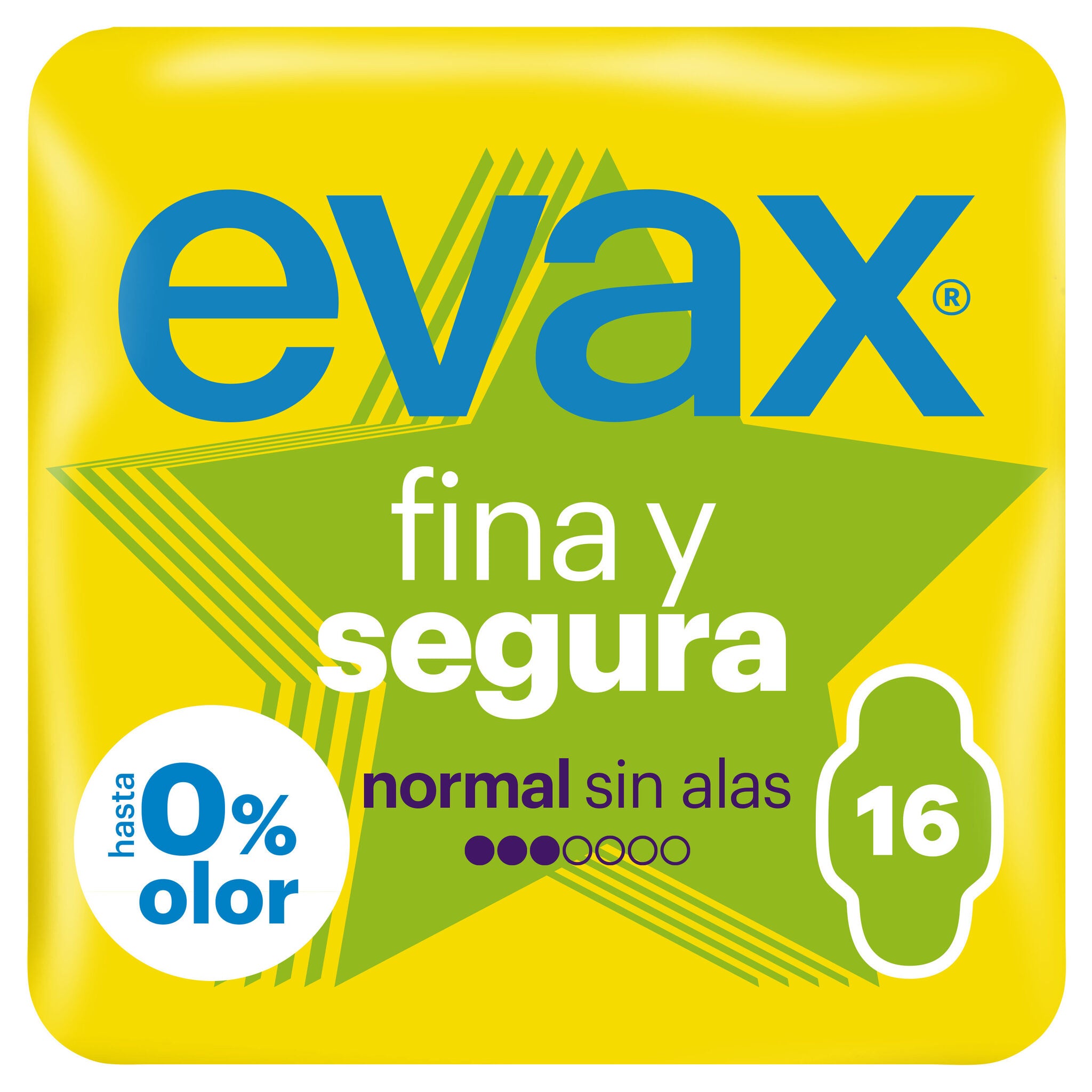 Compresa normal fina y segura Evax 16u