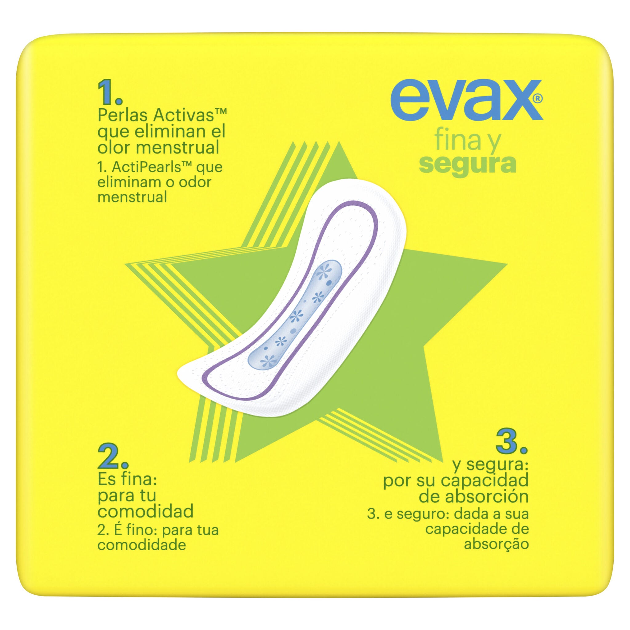 Compresa normal fina y segura Evax 16u