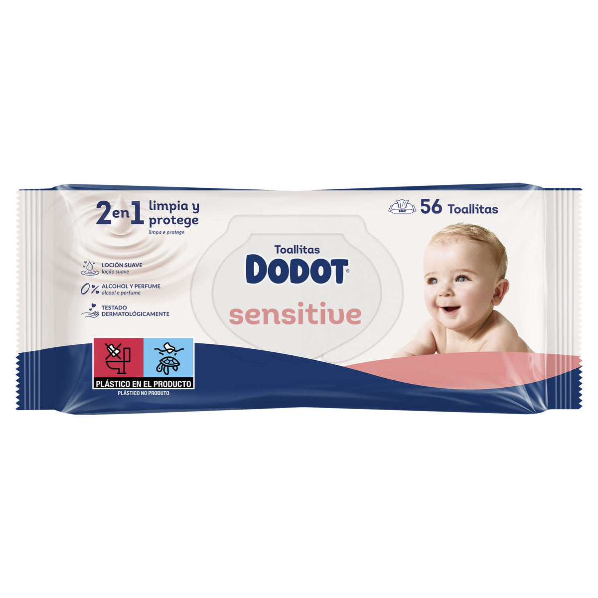 Toallita humeda sensitive Dodot 56u